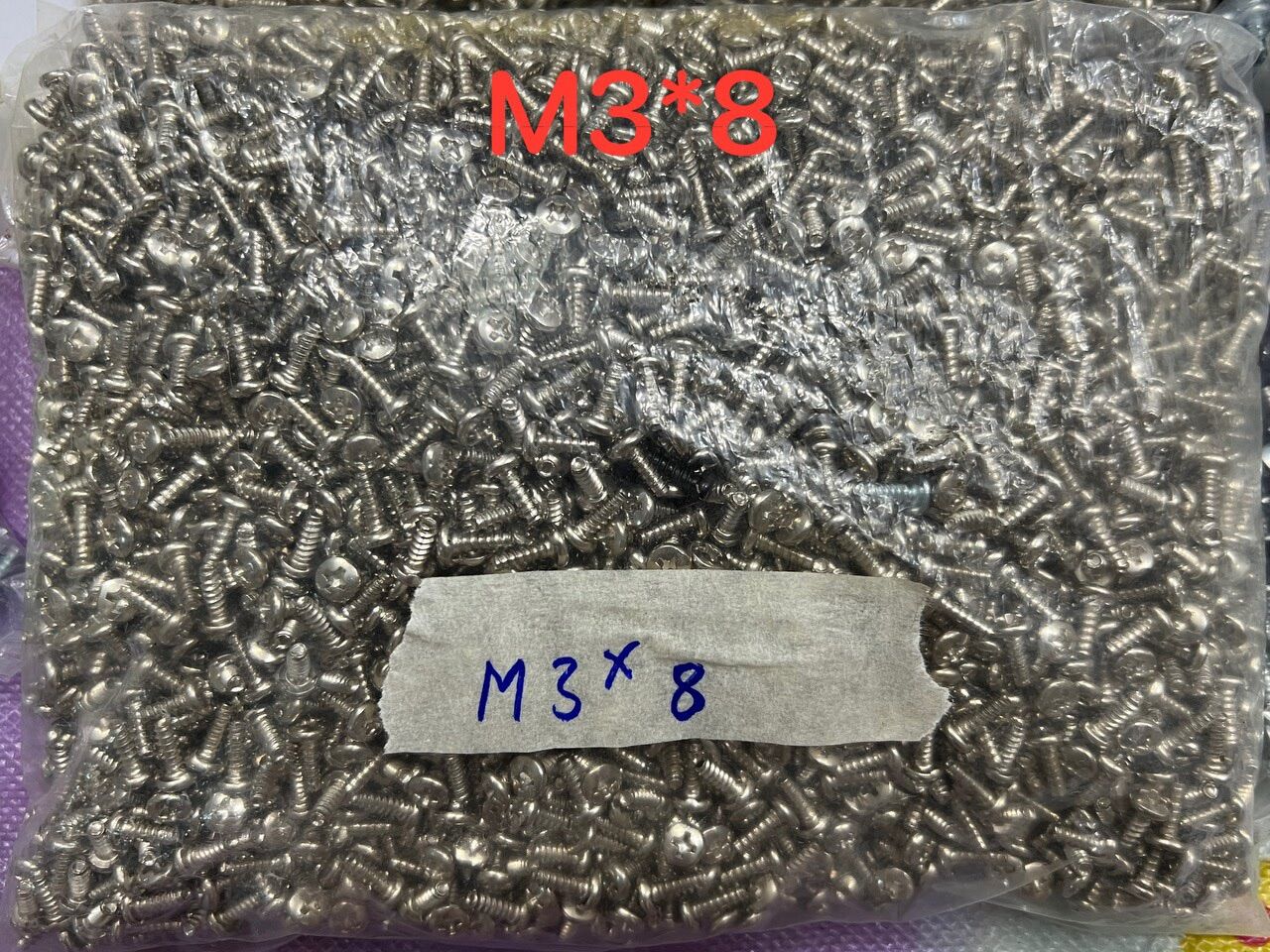 [ 100 con ] ỐC VÍT BẮT AMPLI… ( M3x6 , M3x8 các mẫu , các màu )