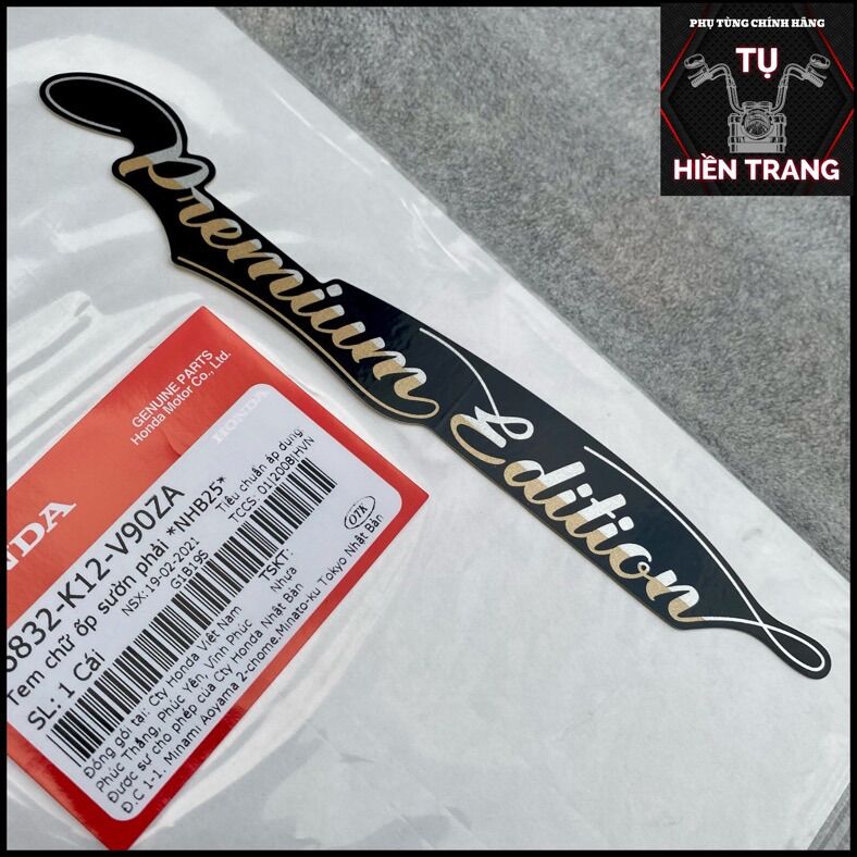 TEM CHỮ "PREMIUM EDITION" ZIN LEAD 125cc 2019-2021 CHÍNH HÃNG HONDA