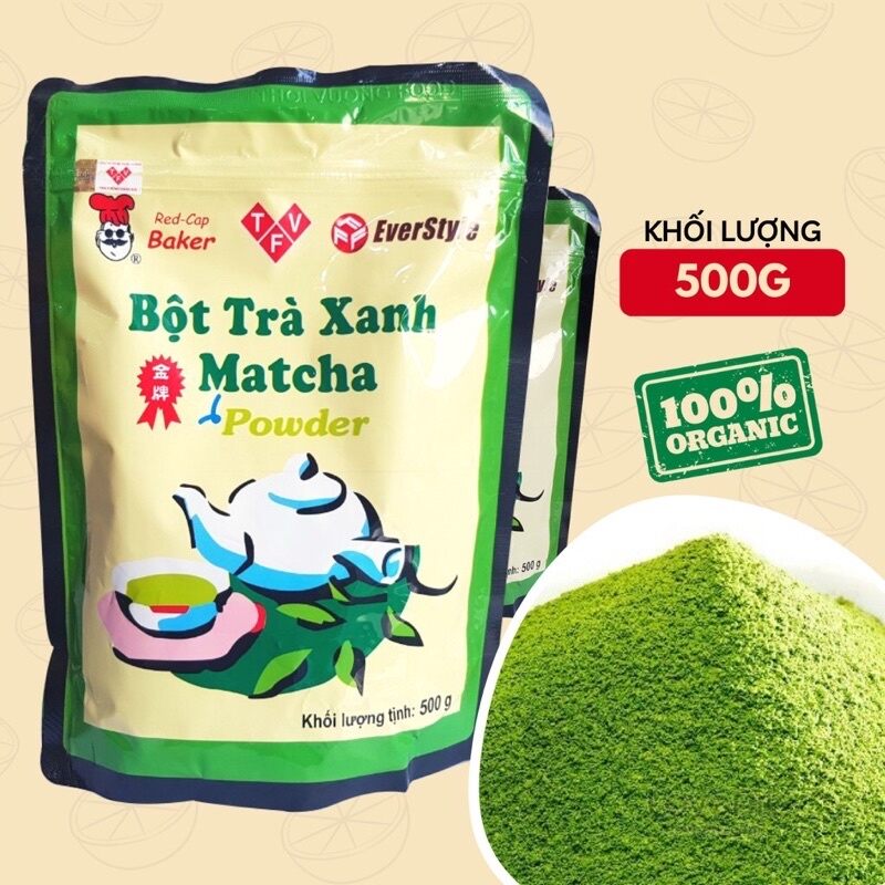 Bột Trà Xanh Matcha Đài Loan EverStyle túi 100G