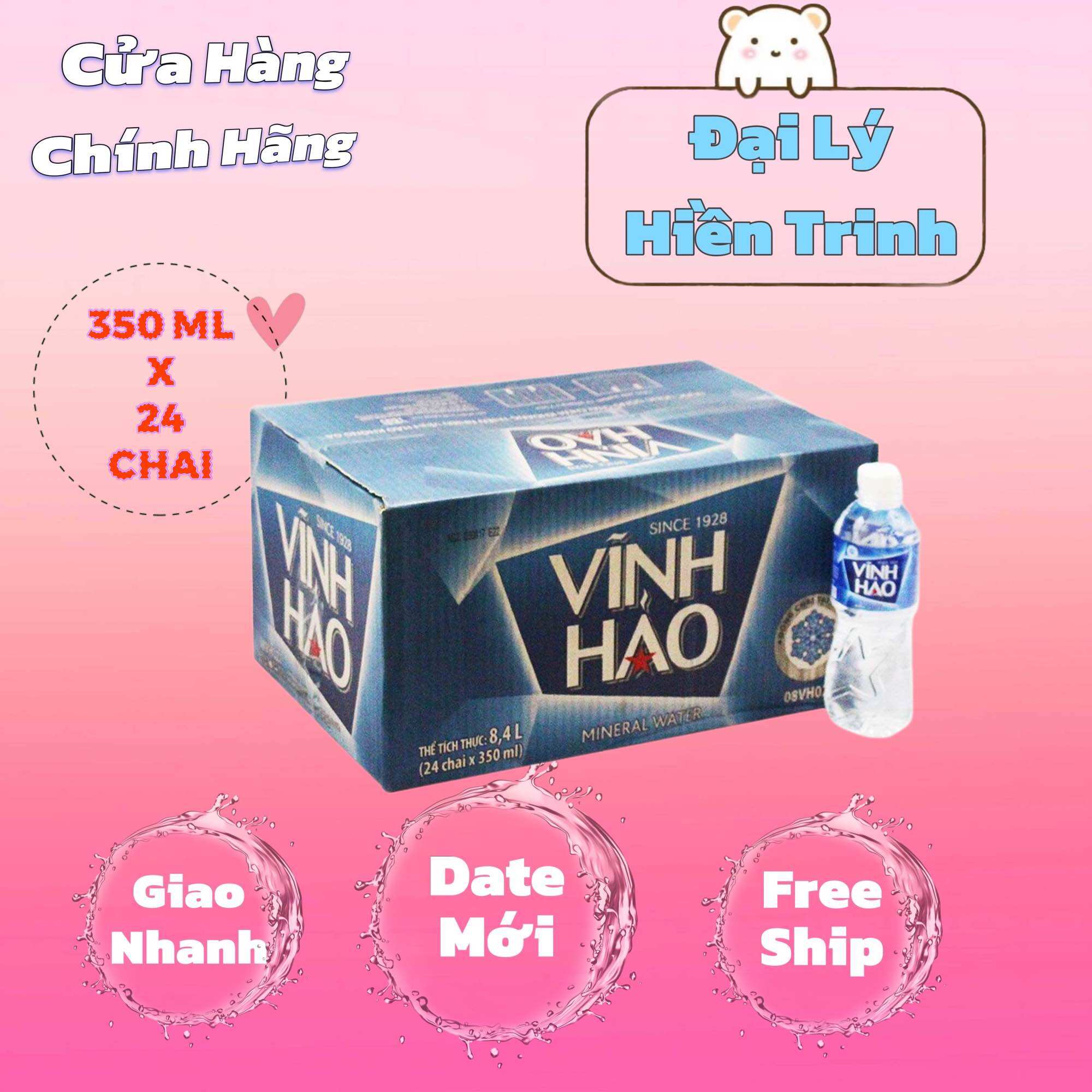 Nước Khoáng Vĩnh Hảo 350ml (24chai)
