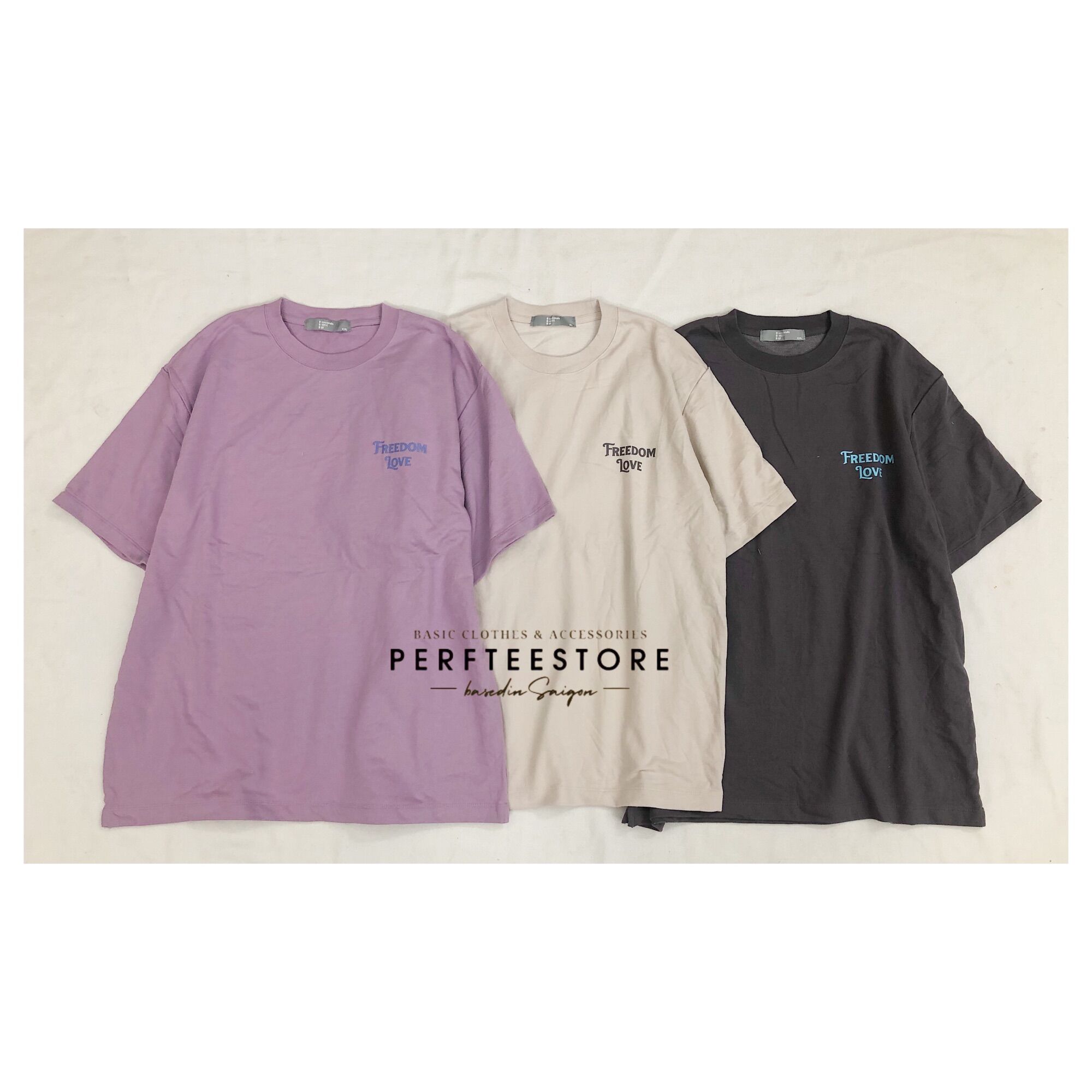 Áo thun 8seconds Freedom Love thun da cá form rộng Oversize • Perftee Store
