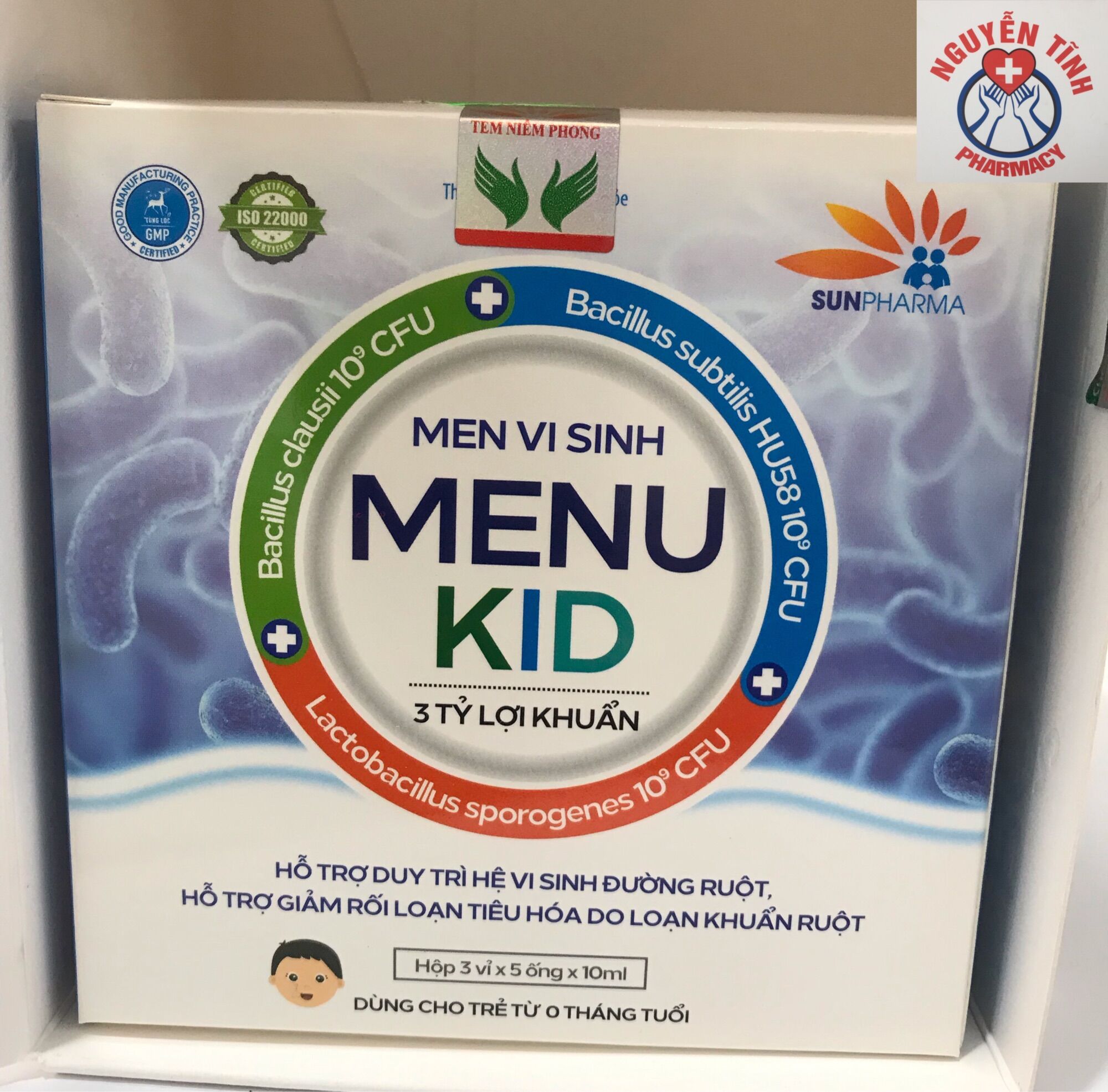 Men vi sinh Menu Kid hộp 15 ống
