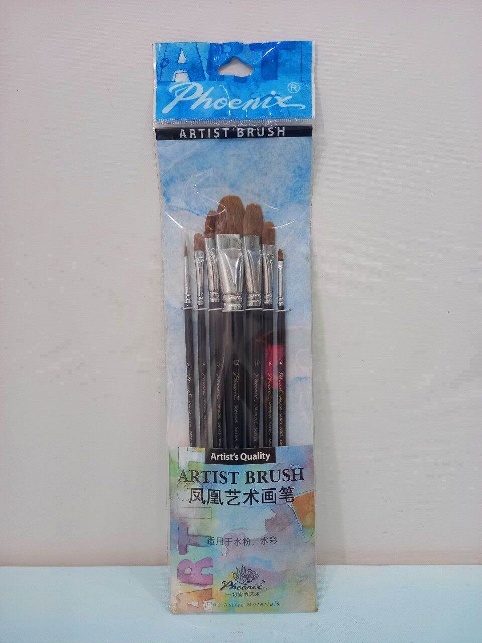 [HCM]Bộ cọ Phoenix lông chồn 8602S (Màu nước và Acrylic)