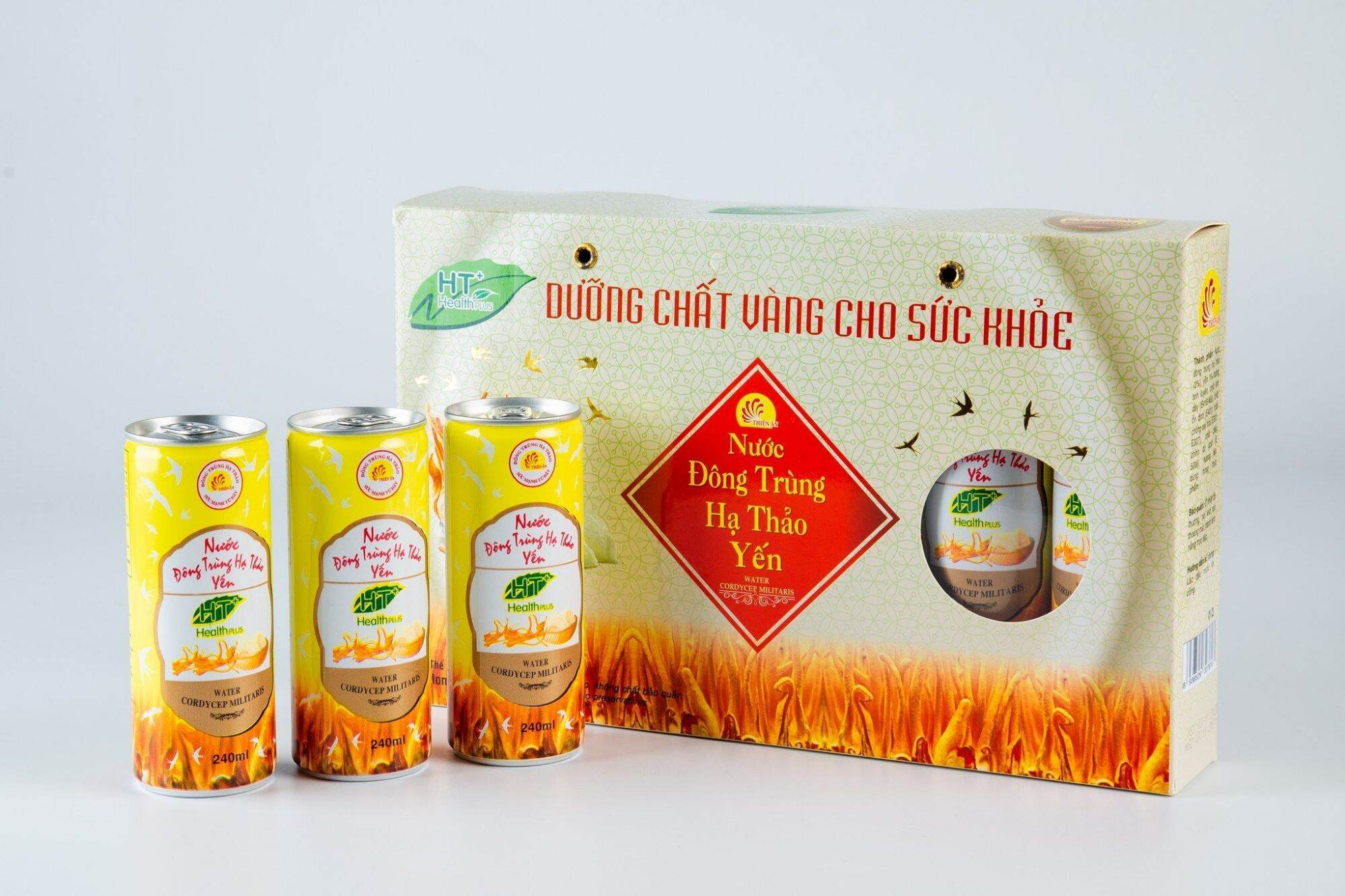 Nước yến đông trùng hạ thảo thiên ân / 240ml / hộp 6 lon