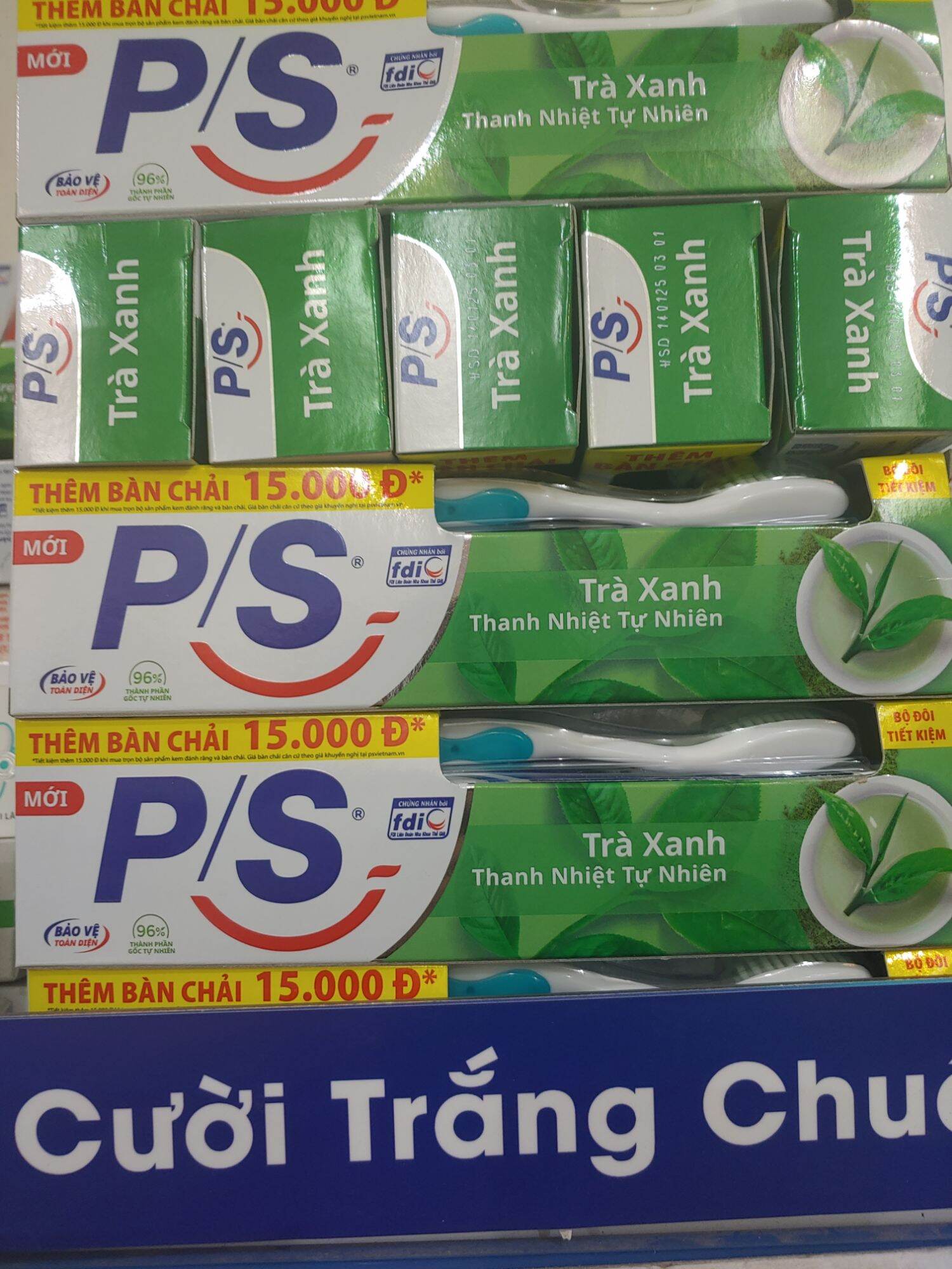 Kem đánh răng P/S trà xanh 180g