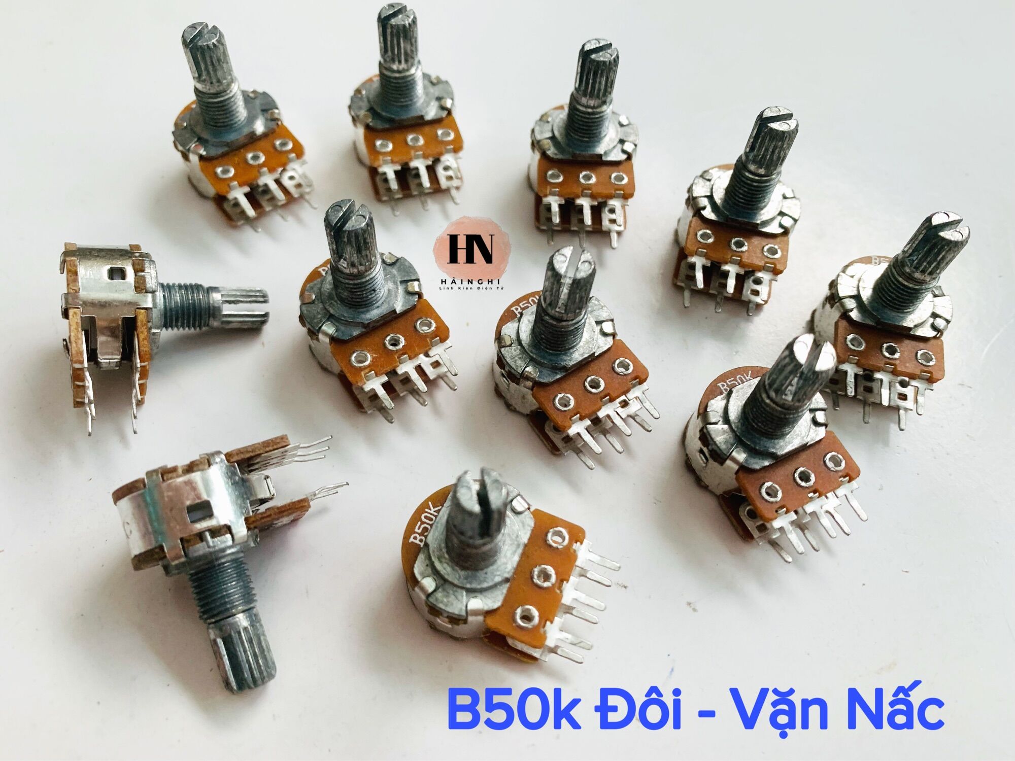 Biến Trở Volume VẶN NẤC-ATEC-B10k Đơn- B50k Đơn- B50k Đôi
