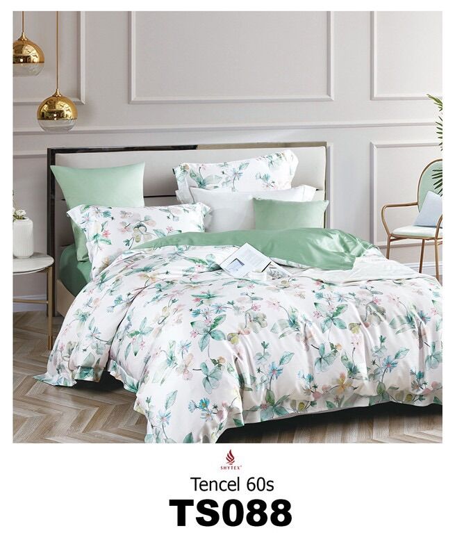 Sỉ lẻ vải lụa Tencel 60s khổ 2m5 may ga gối (sp là vải ko phải ga may sẵn)
