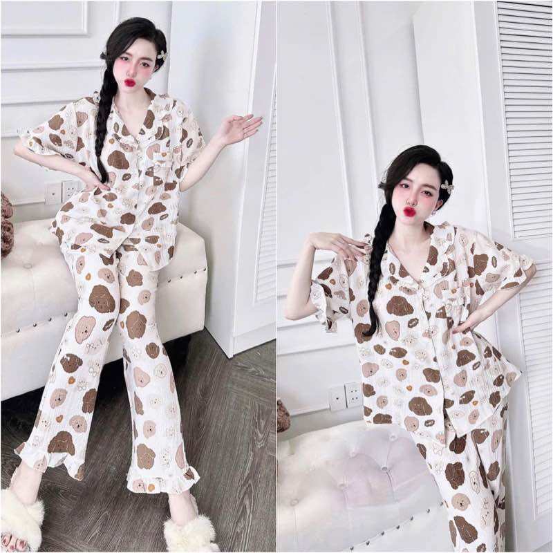 Đồ bộ Đũi Xốp Form chuẩn Bigsize 55-100kg - Chất mát