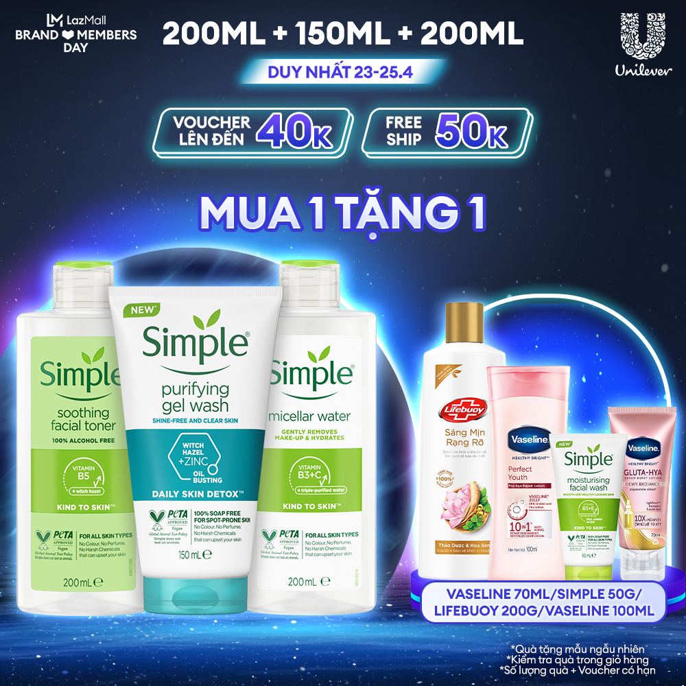 nước tẩy trang simple micellar