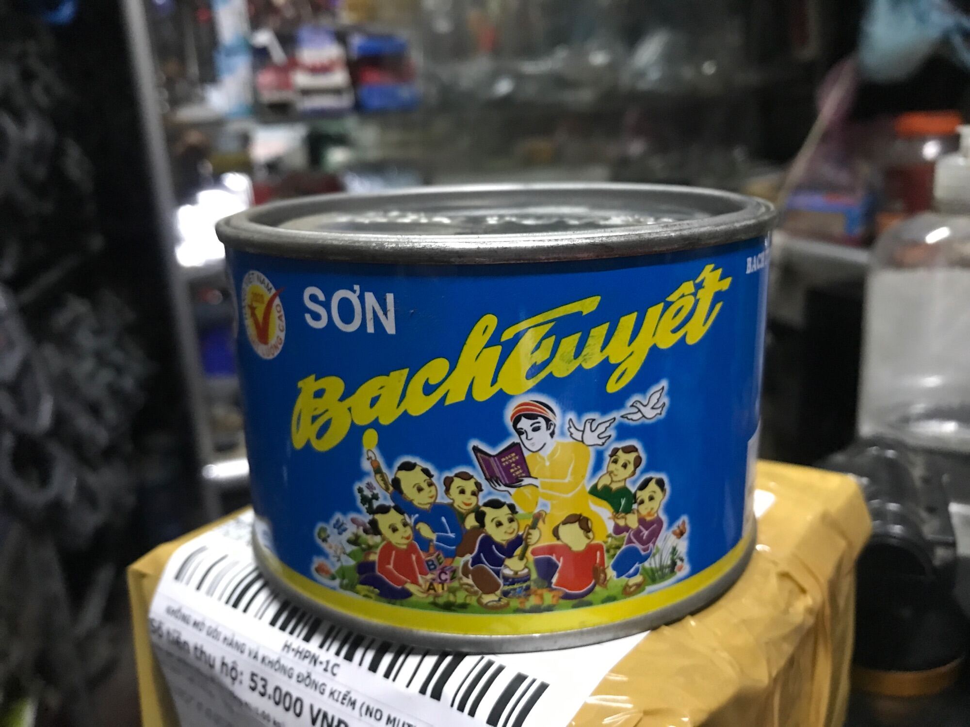 Sơn Bạch Tuyết màu xanh dương màu đỏ màu vàng đồng - 0,5kg