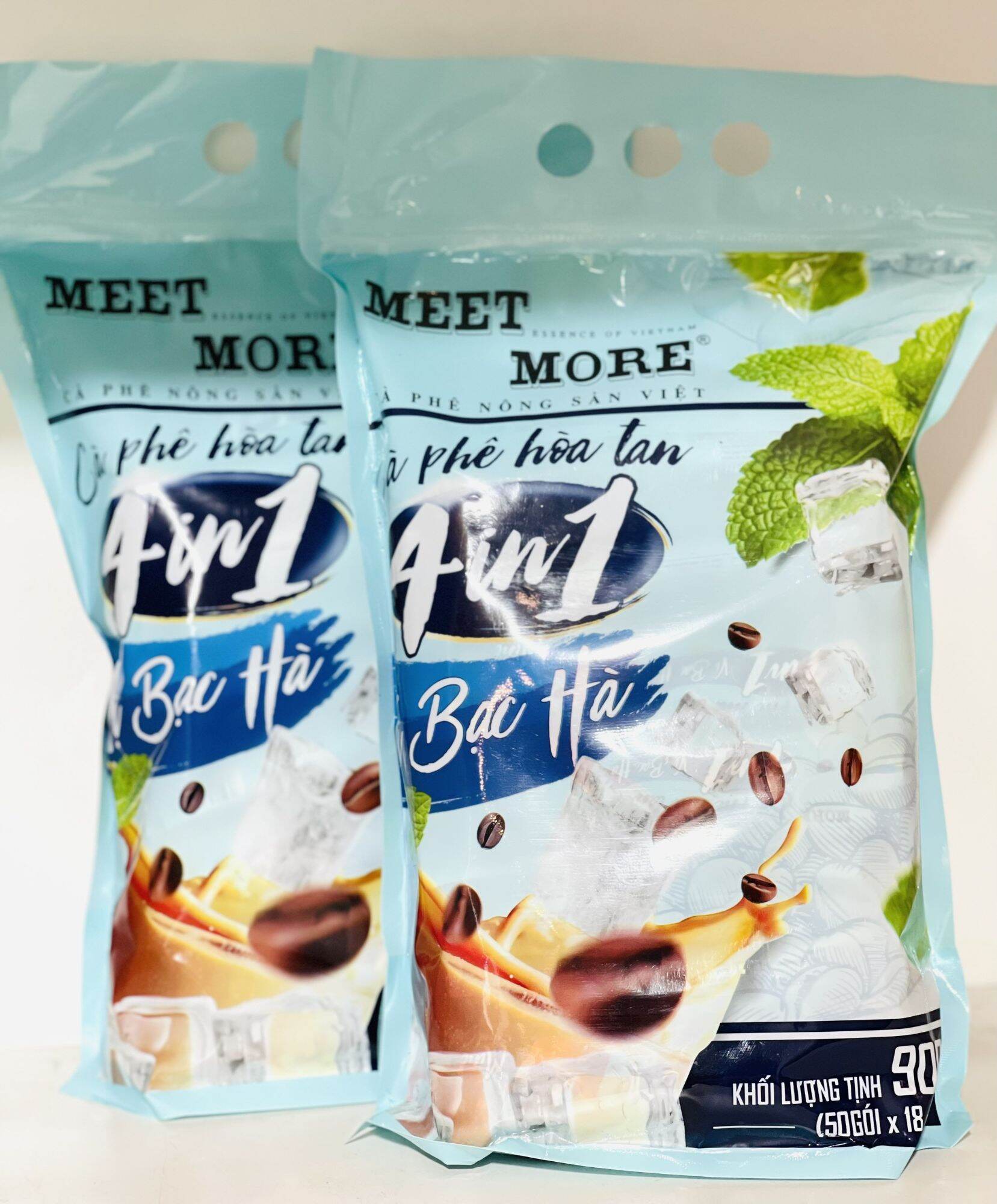 Cafe hoà tan 4in1 meet more vị bạc hà 50g x 18g