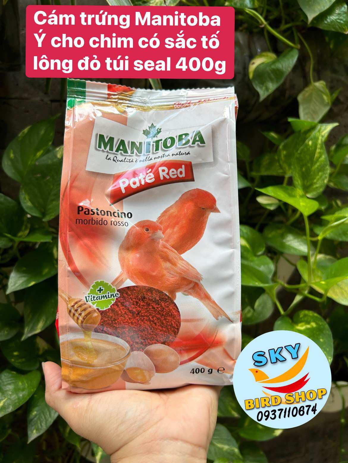 Cám đỏ pate red cho hồng yến túi 400gr