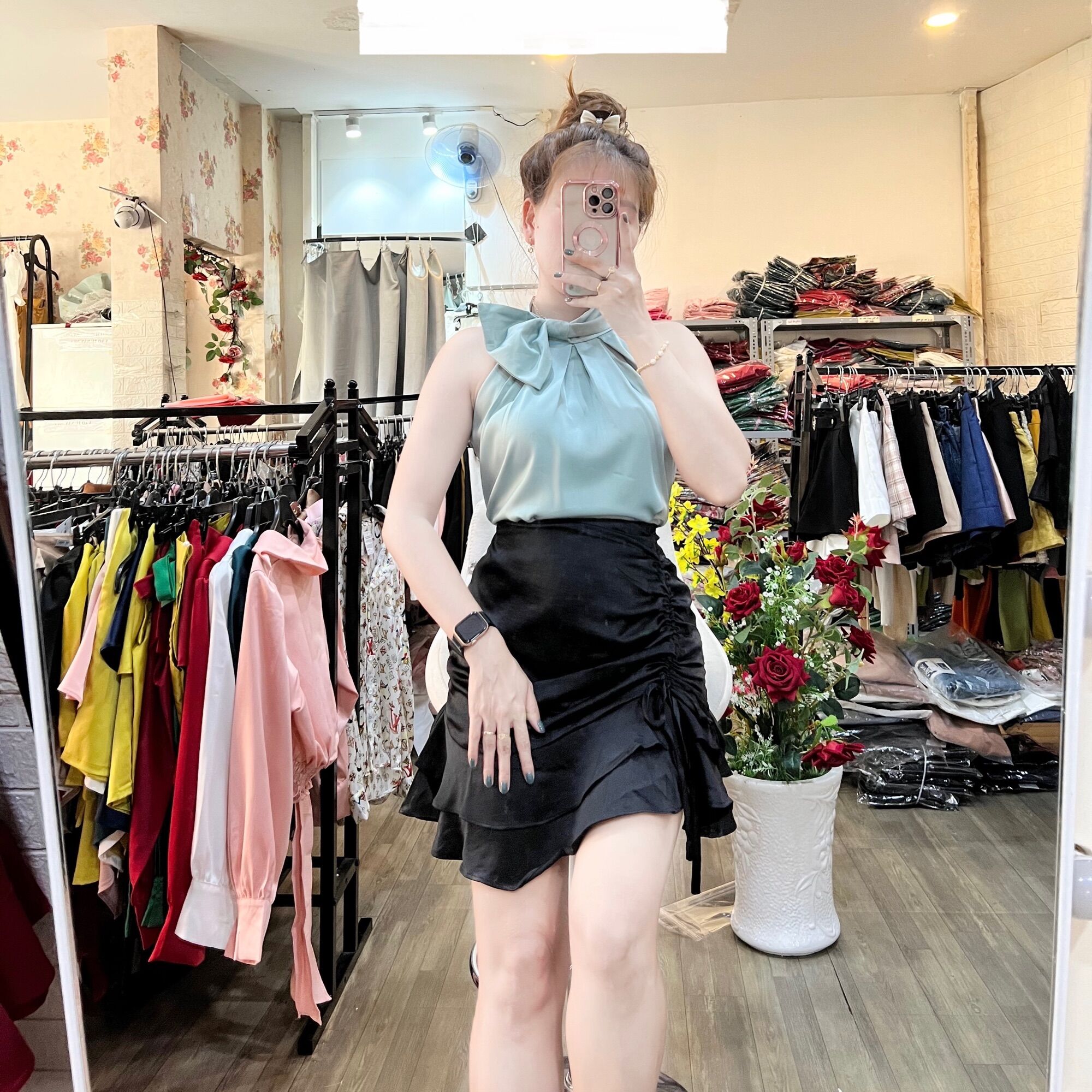 ÁO LỤA YẾM NƠ TO NHIỀU SIZE HÀNG THIẾT KẾ