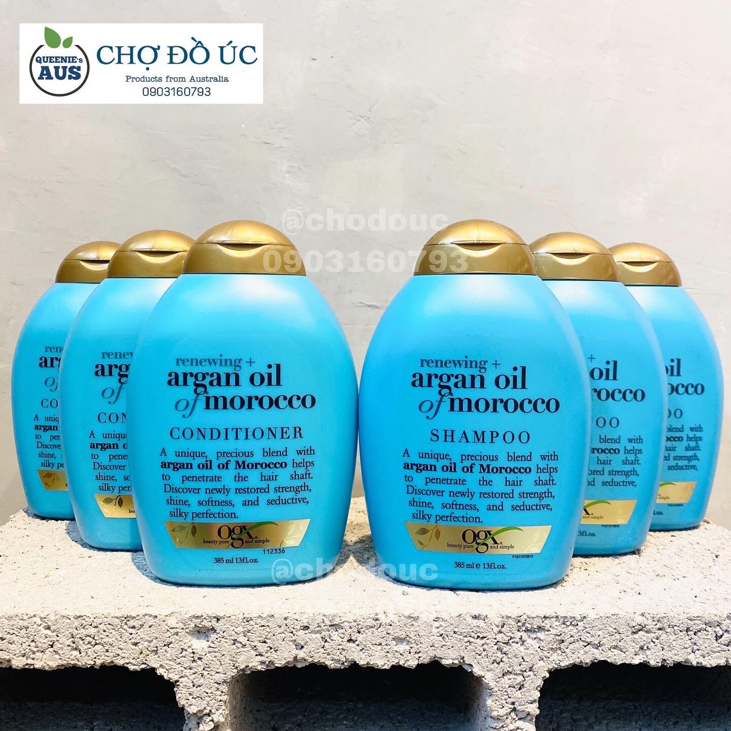 🌰Dầu gội hoặc dầu xả OGX RENEWING ARGAN OIL OF MOROCCO - nhập Úc