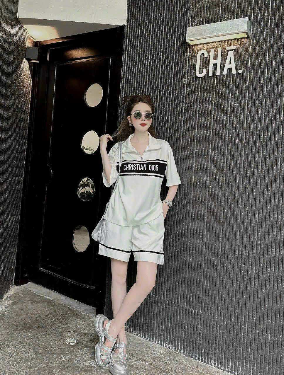 SÉT BỘ SHORT COTTON KÉO KHÓA THÊU CAO CẤP