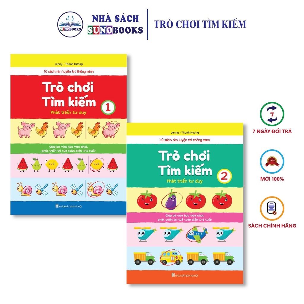 Sách - Combo Trò Chơi Tìm Kiếm - Phát triển tư duy cho trẻ 2 - 6 tuổi