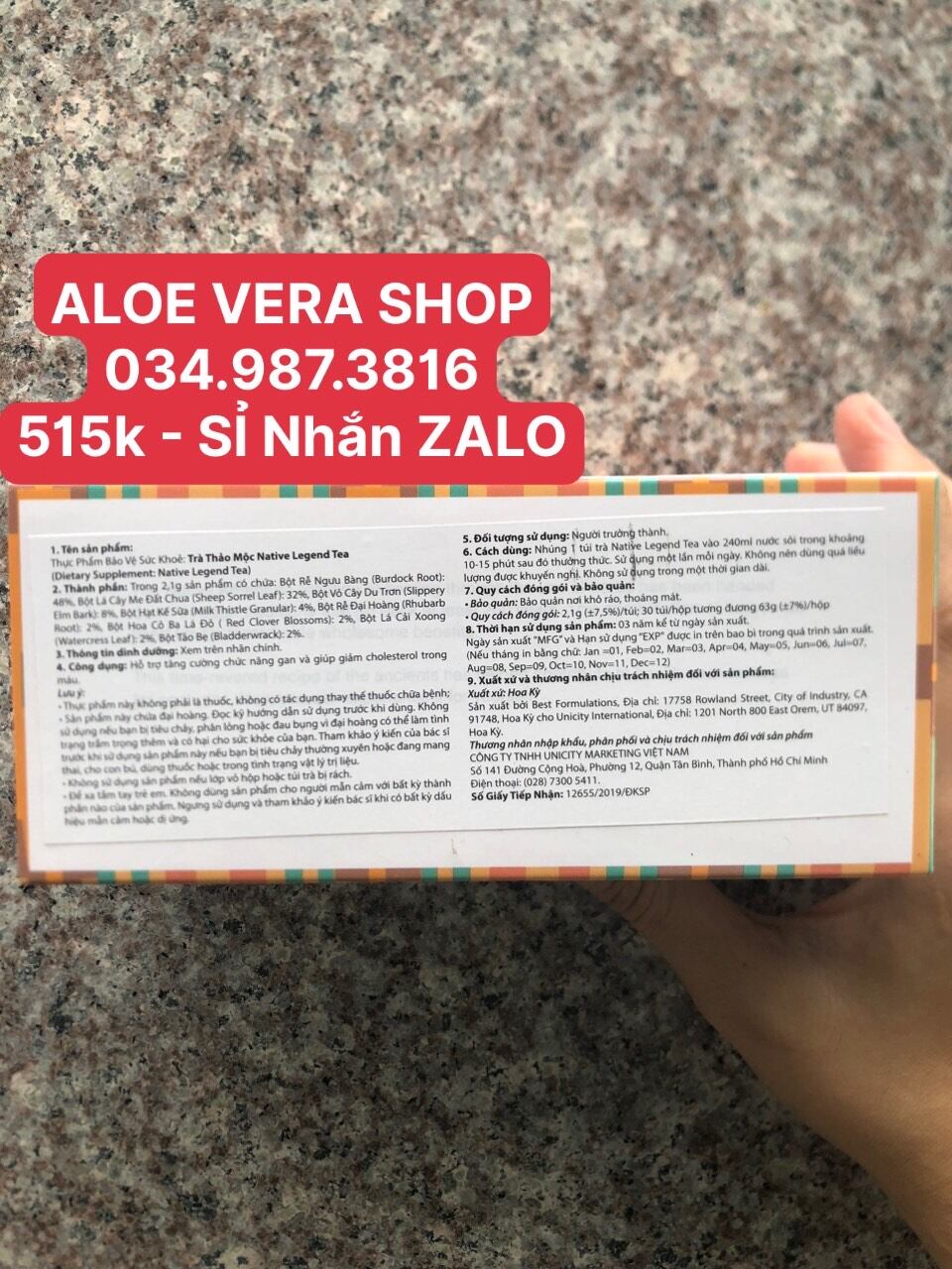 (515k) Trà Huyết Tương Uni (30 gói)