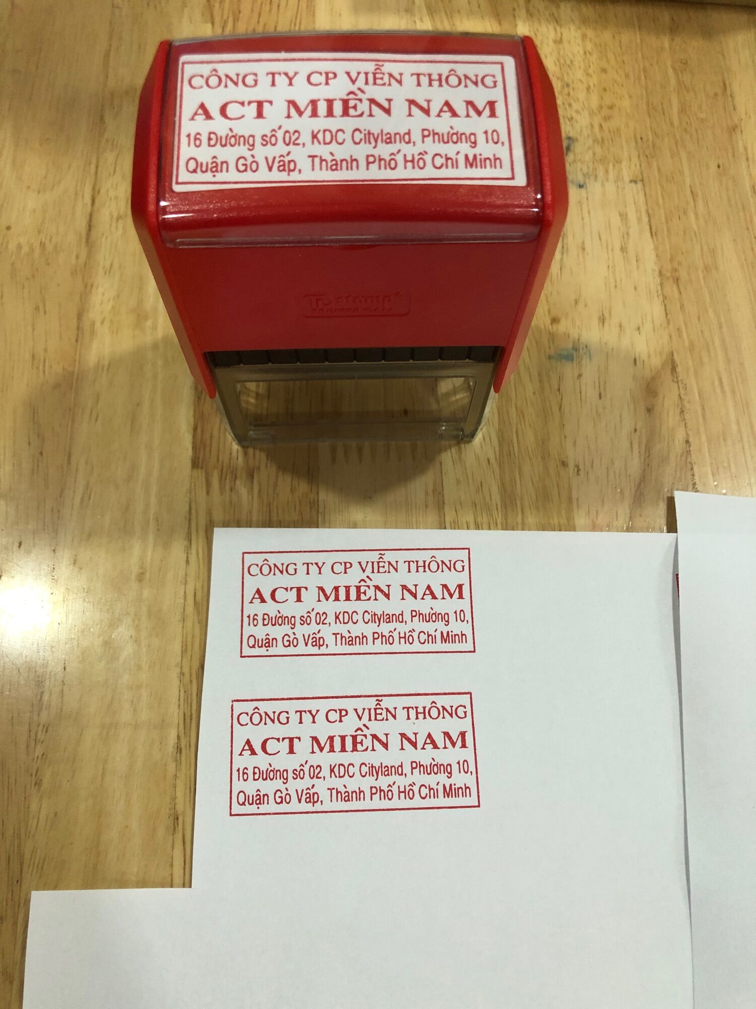 Khắc con dấu kích thước lớn 30x65mm, 40x65mm, 40x80mm ........ theo yêu cầu