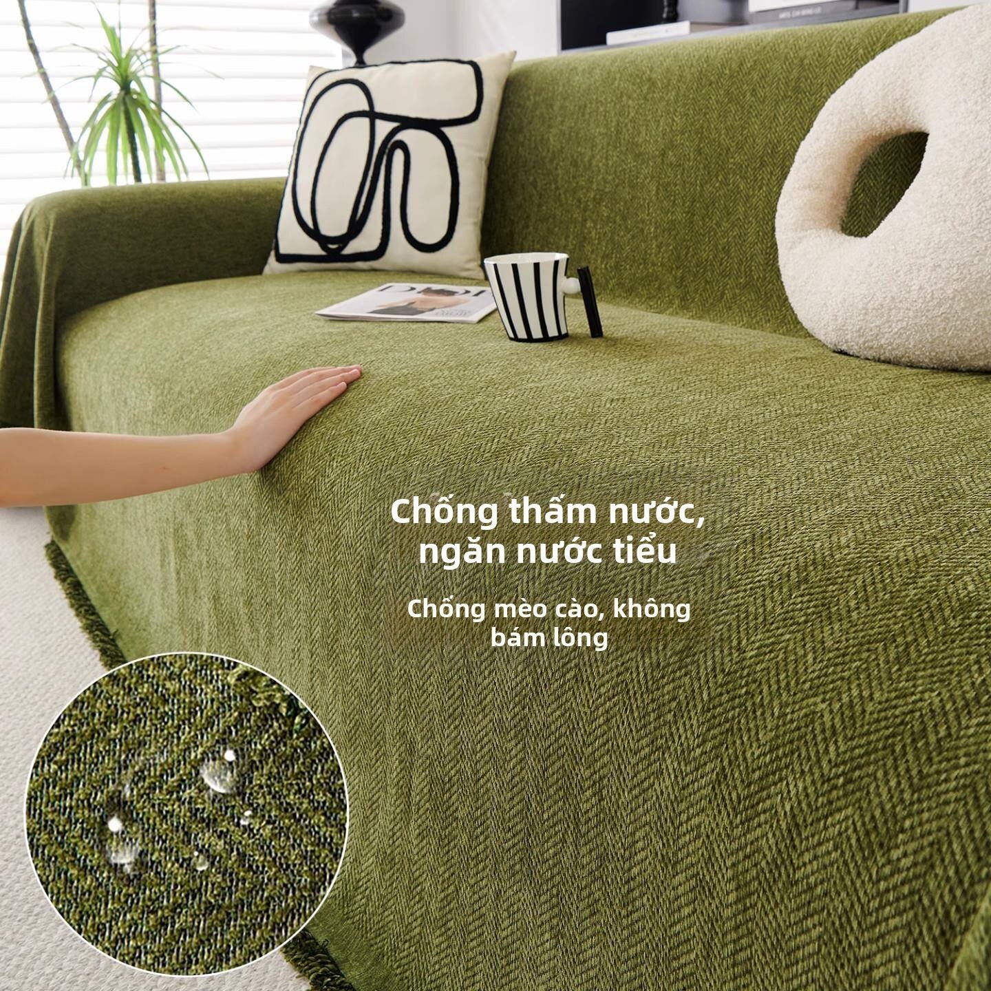 Besee | Anti-fur Waterproof Urine-resistant Scratch-resistant Sofa Cover Giá 1,451,000 Đồng*Miễn phí vận chuyển