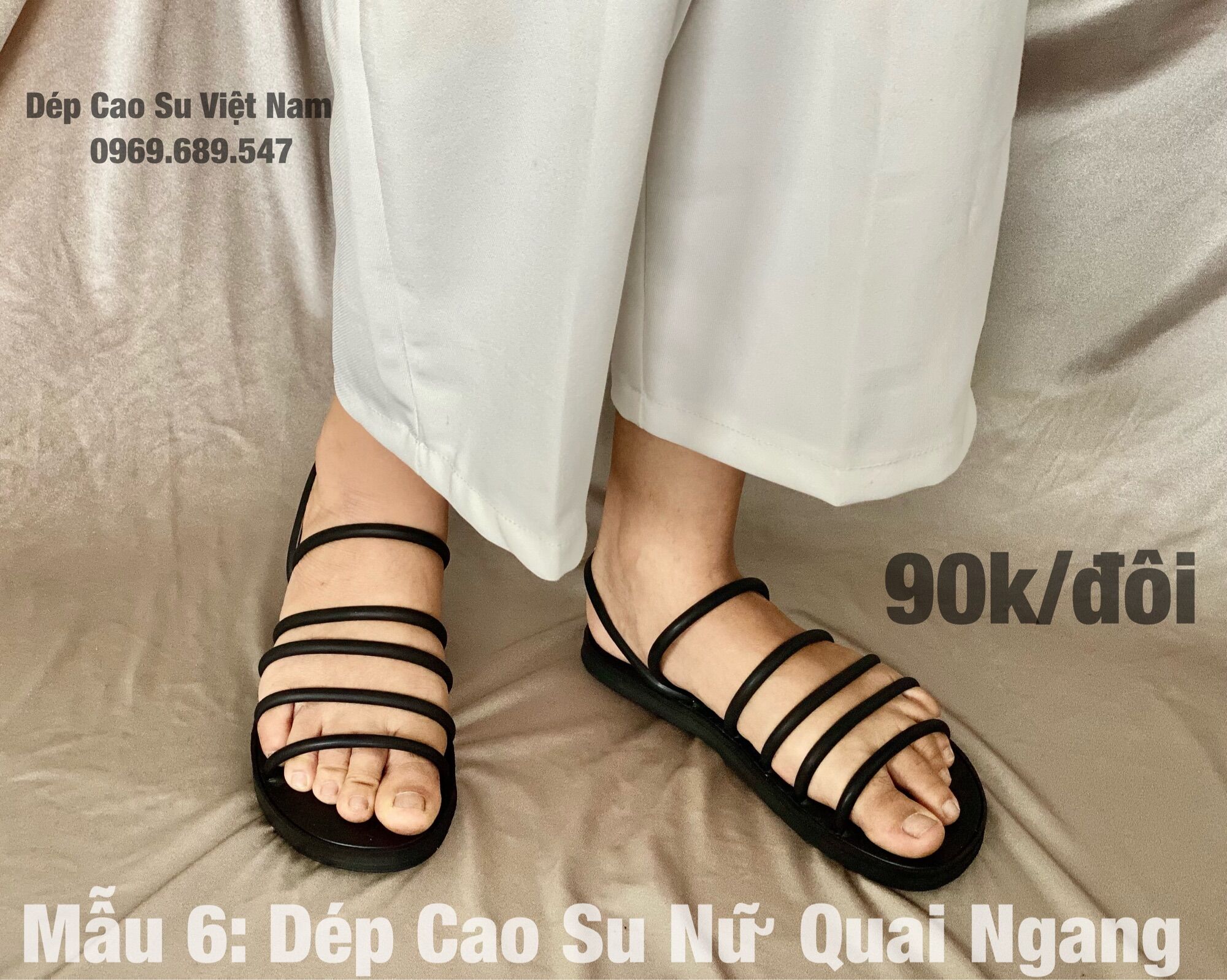 Dép Cao Su Nữ Quai Ngang DR6