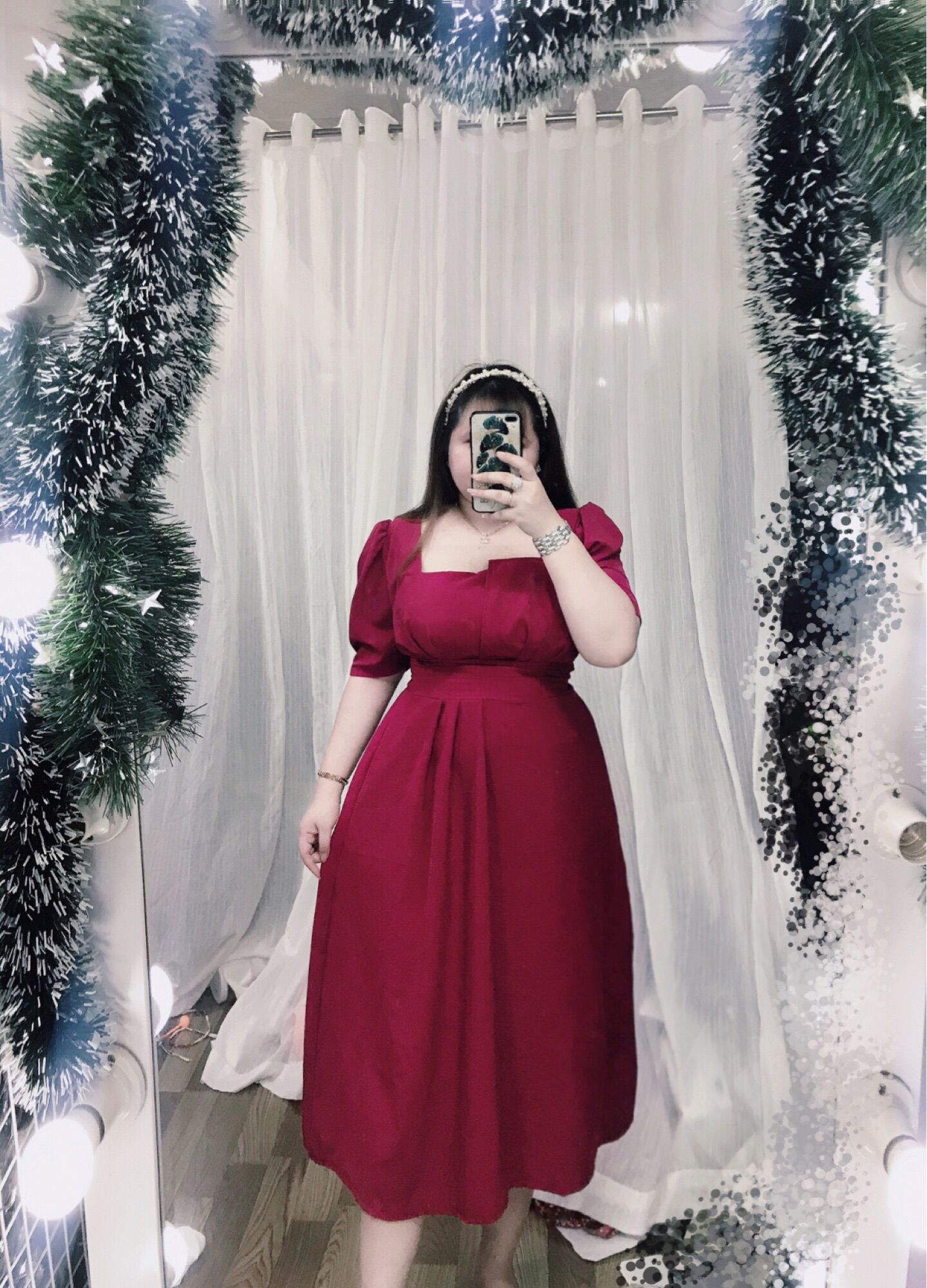 [Bigsize 60-85kg] Đầm xếp ly eo