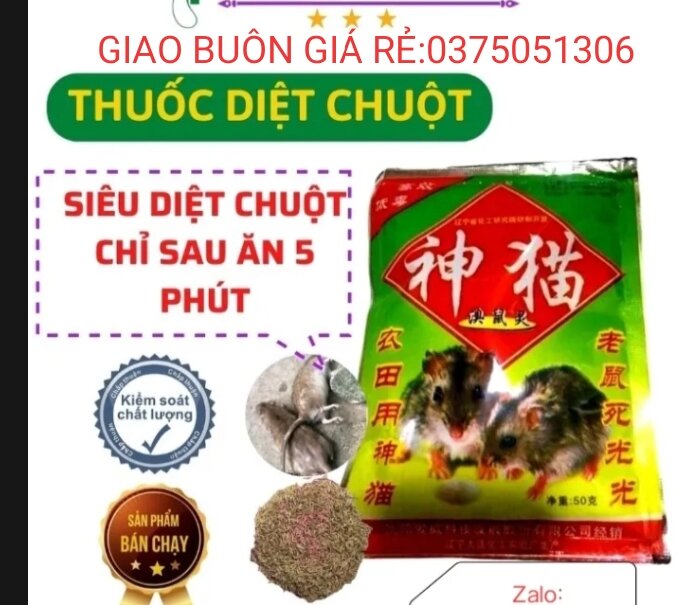 VUA BẢ NGỬI.Thuốc Diệt Chuột Chấu Trộn Sẵn Chuột Chết Nhanh 2 phút