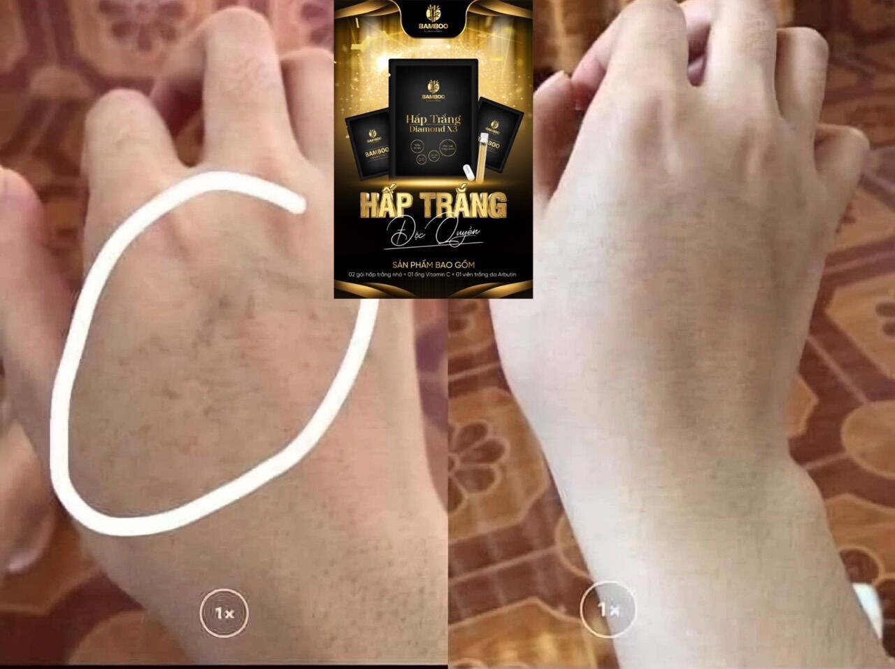(COMBO 3 Tặng 1) Hấp Trắng Bamboo - Dùng cho Body & Face