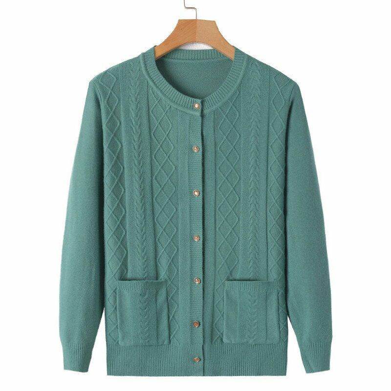 Áo Len Cardigan Cài Cúc Trung Niên
