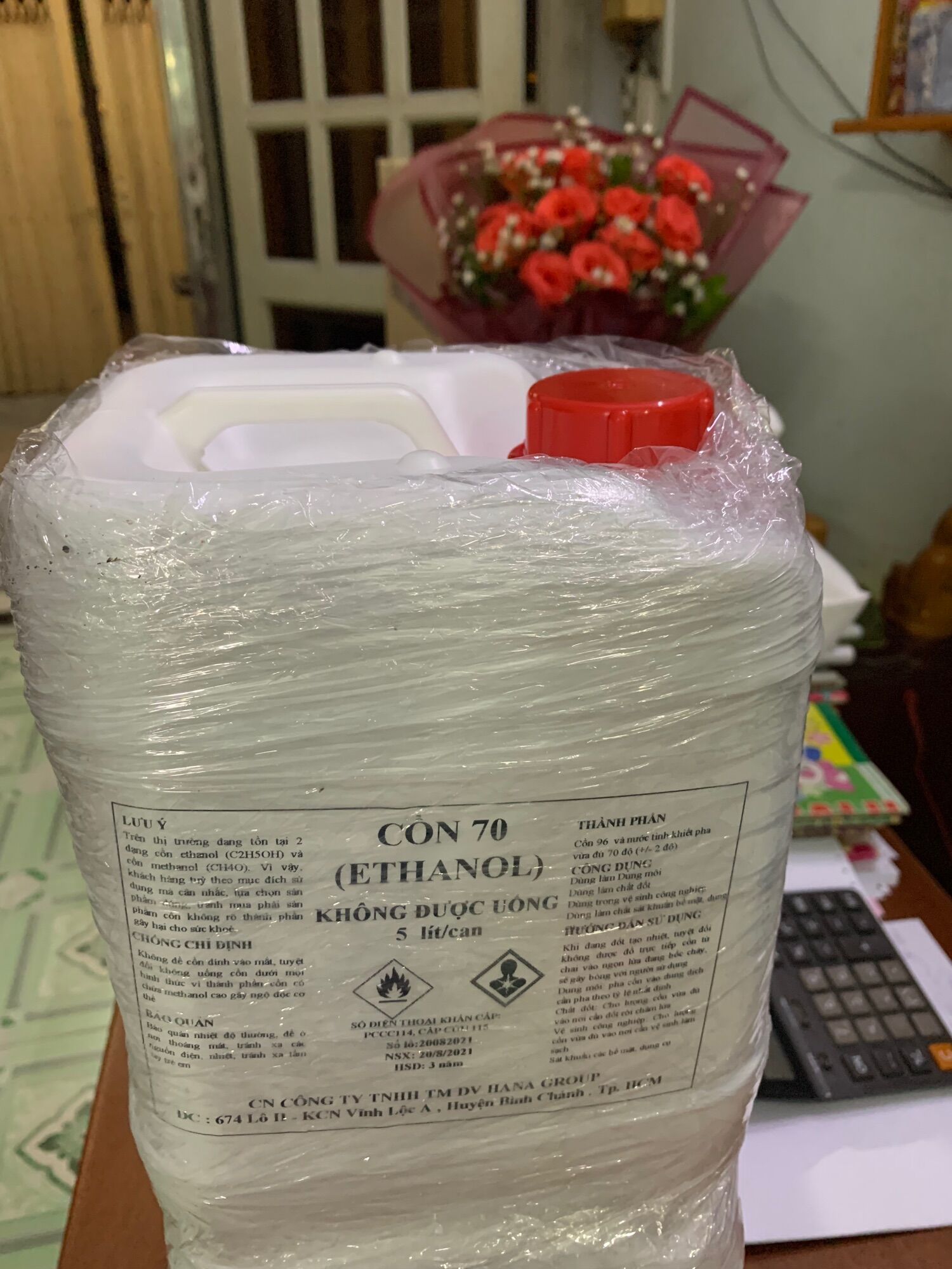 DD Cồn sát khuẩn 70độ can 5lít