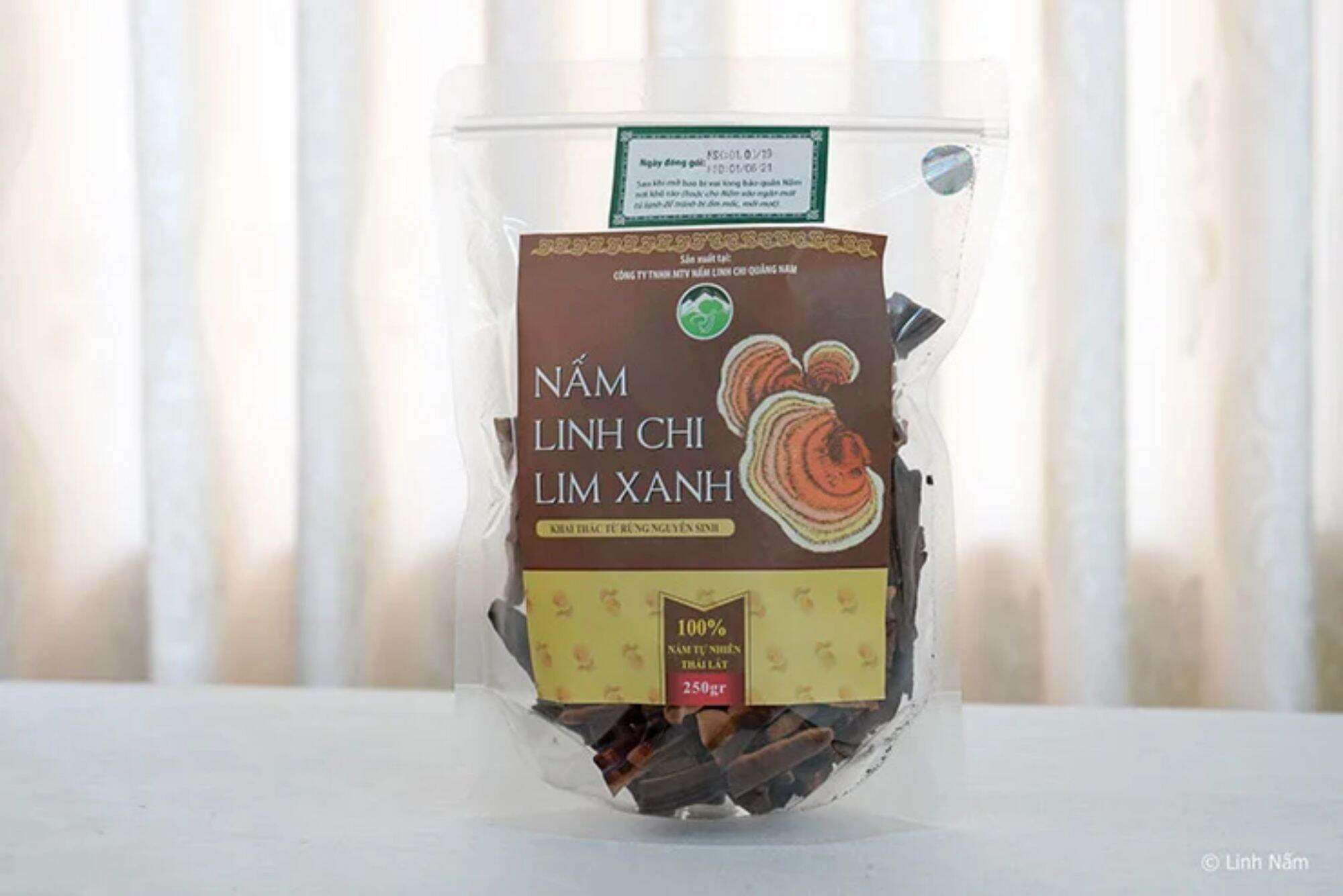 Nấm Linh Chi Lim Xanh Thái Lát 250gr