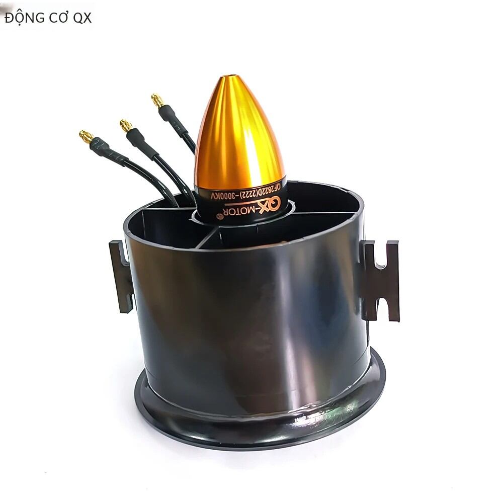 VGEBY 70 mm EDF ventilator met kanalen, 6 bladen, met borstelloze motor, QF2822-3000KV 4S, voor RC vliegtuig