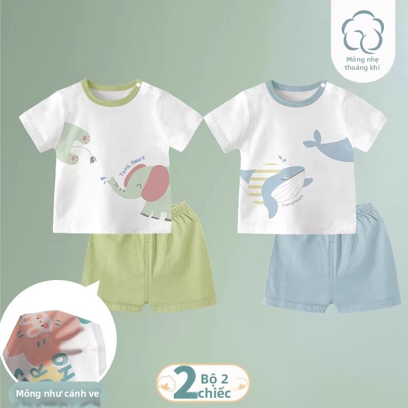 TONGLIANCHUXIN | Summer Cotton Thin Baby Clothing Set - 8