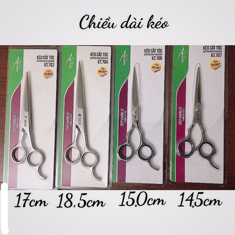 Kéo cắt tóc KT706 Kềm Nghĩa chính hãng