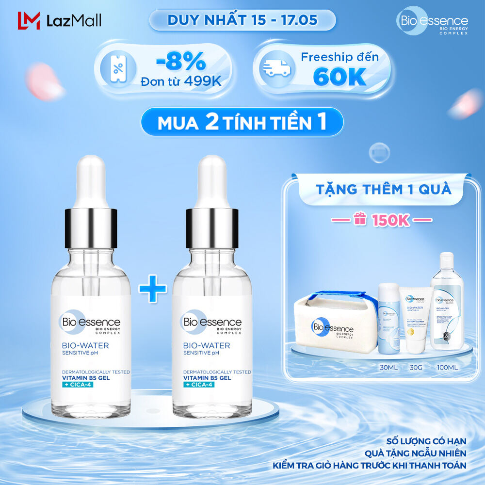 [MUA 1 TẶNG 1 FULLSIZE] Tinh chất serum phục hồi và cấp ẩm Bio-Essence Bio-Water Bio gel Vitamin B5 