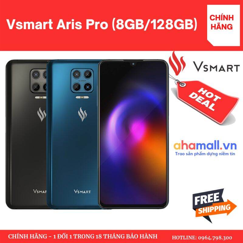 Điện thoại Vsmart Aris pro 8GB/128GB Fullbox new 99% (KHBH 21/5/2021) xanh lục bảo