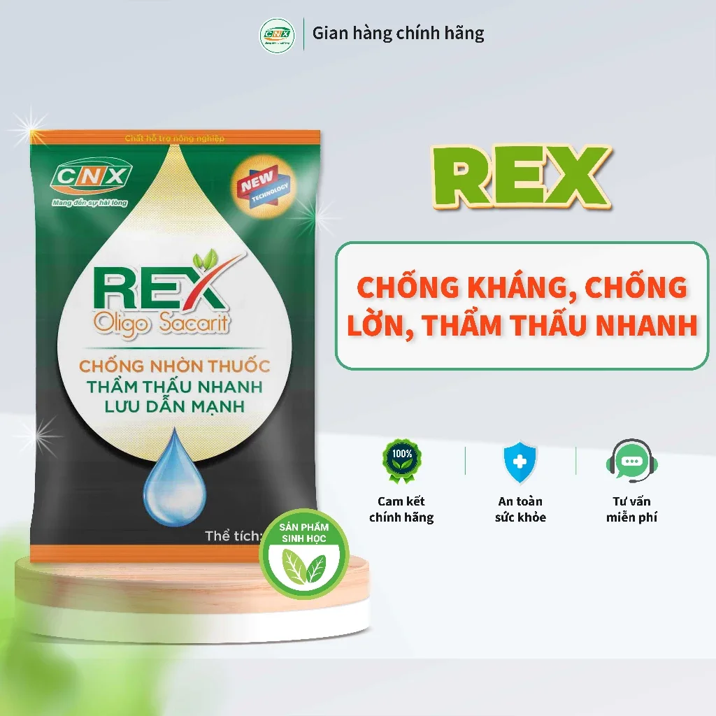 Chất hỗ trợ nông nghiệp REX chống kháng thuốc, nhờn thuốc, thẩm thấu nhanh, lưu dẫn mạnh