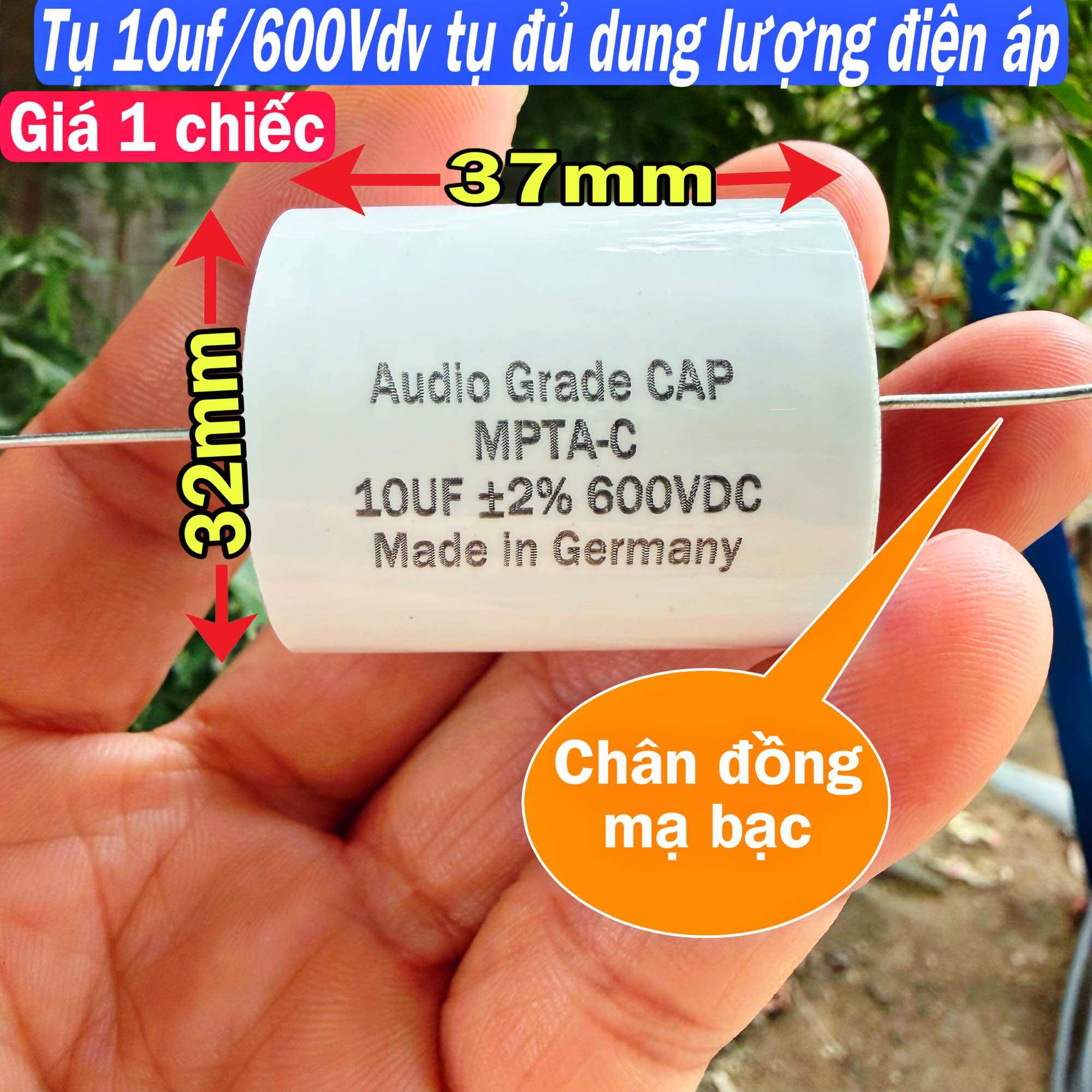 Tụ 10uf chính hãng audio Cap