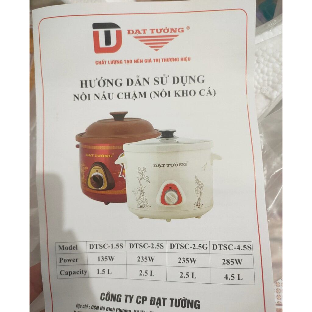 Nồi Kho Ca, Hầm Cháo Đa Năng Đạt Tường Lòng đất nung GNK-2,5