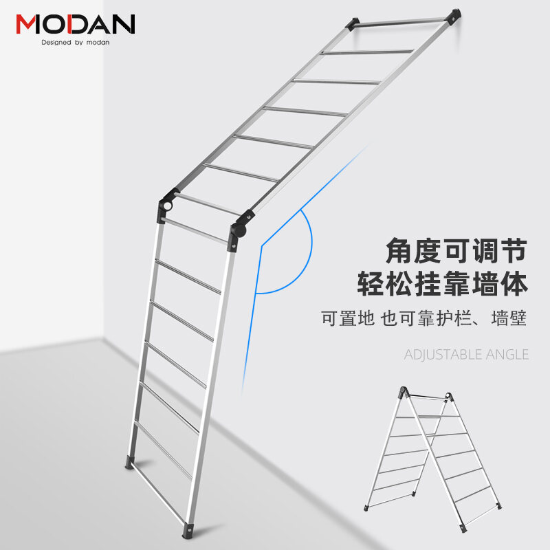 Giá Phơi Quần Áo Gấp Gọn Dụng Cụ Thần Thánh Treo Tường Cầu Thang Để Sàn