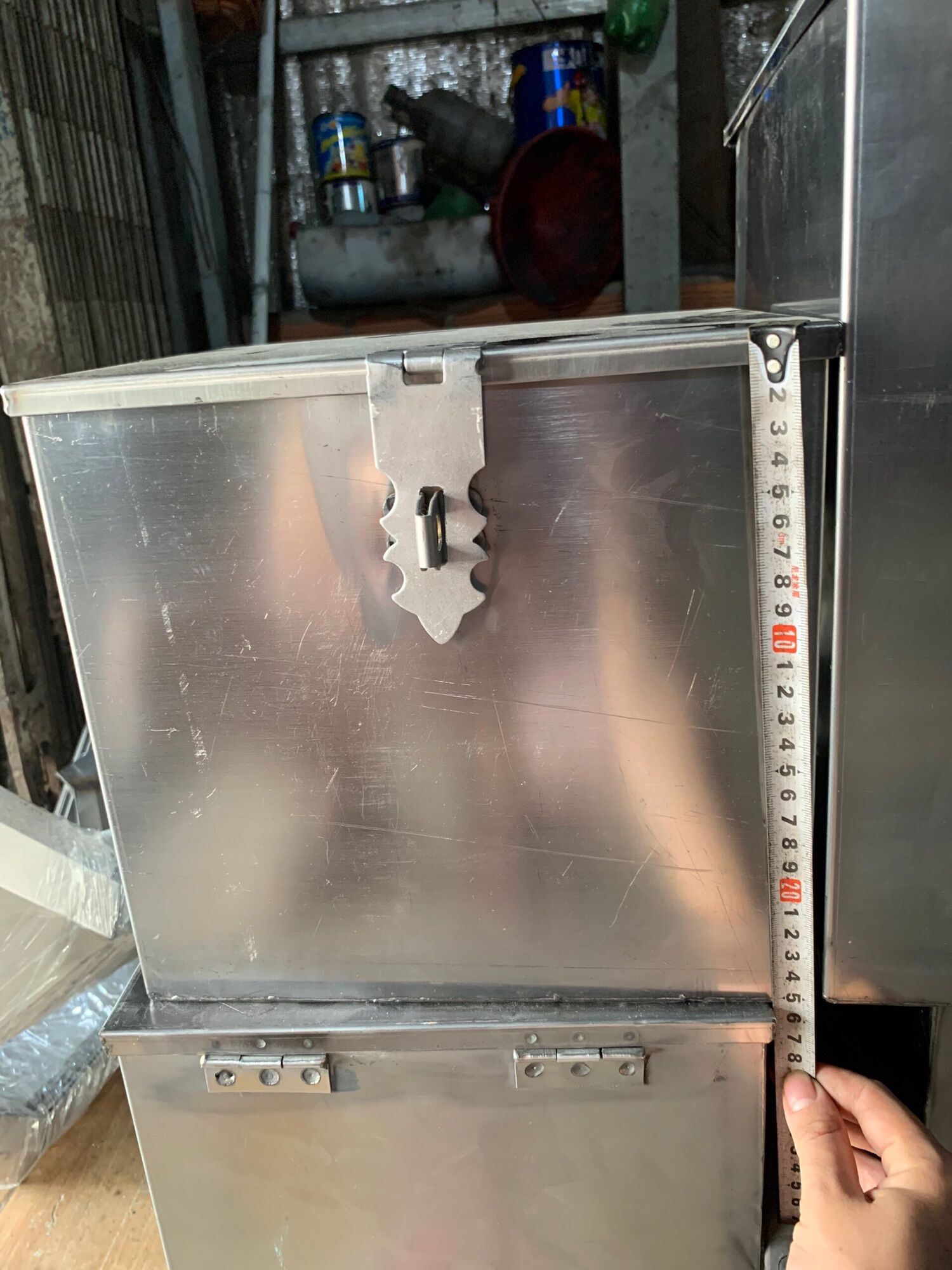THÙNG ĐỰNG ĐỒ NGHỀ INOX TO LOẠI DÀY