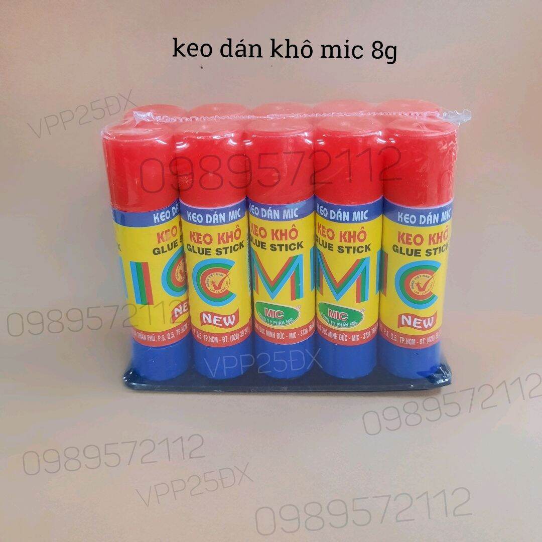 Hồ khô mic 8g-keo dán giấy mic (10 lọ)