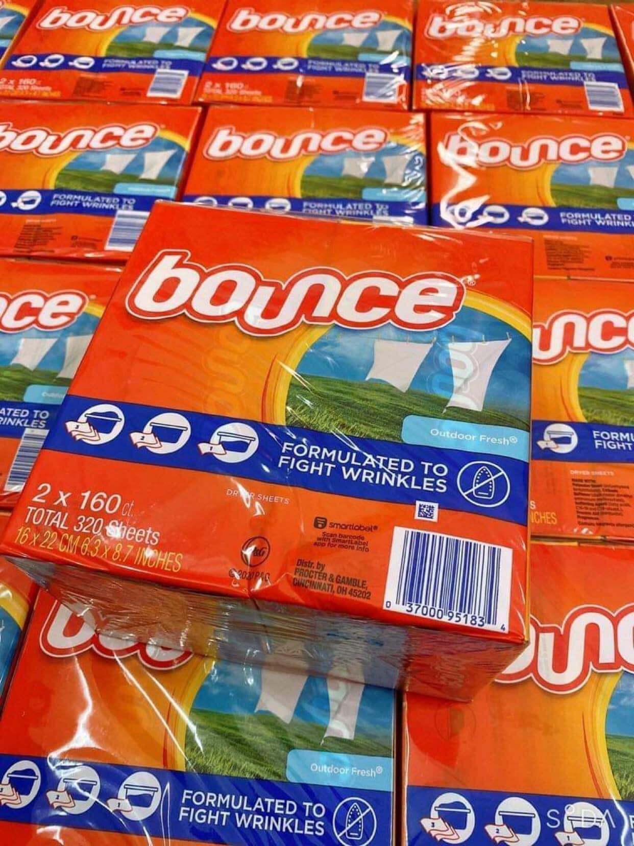 Giấy thơm quần áo Bounce Hộp 160 tờ [Mỹ]