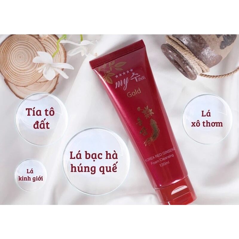 Sữa Rửa Mặt Hồng Sâm Đỏ My Gold 130ml