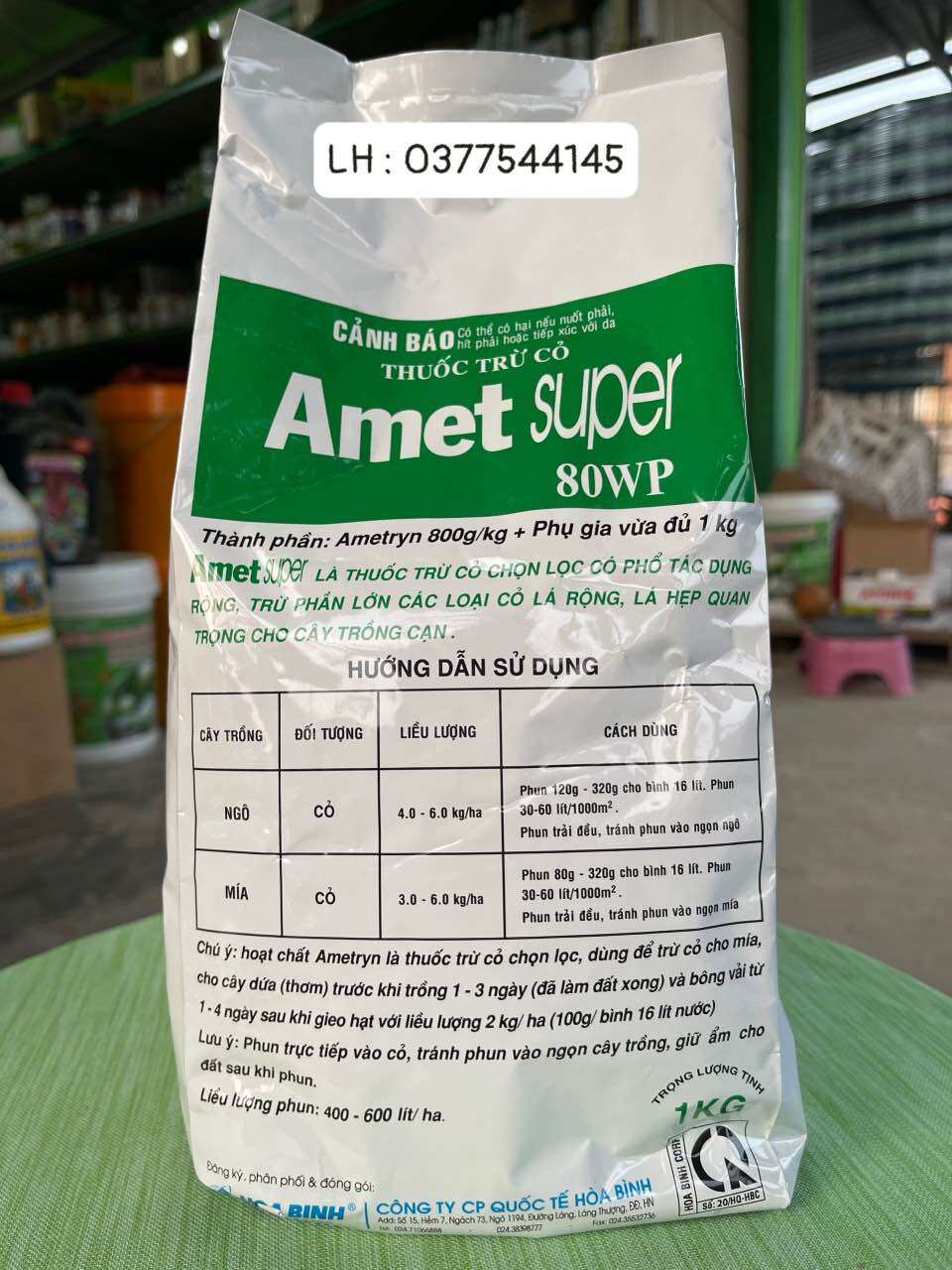 Thuốc trừ cỏ Amet super 80wp diệt cỏ