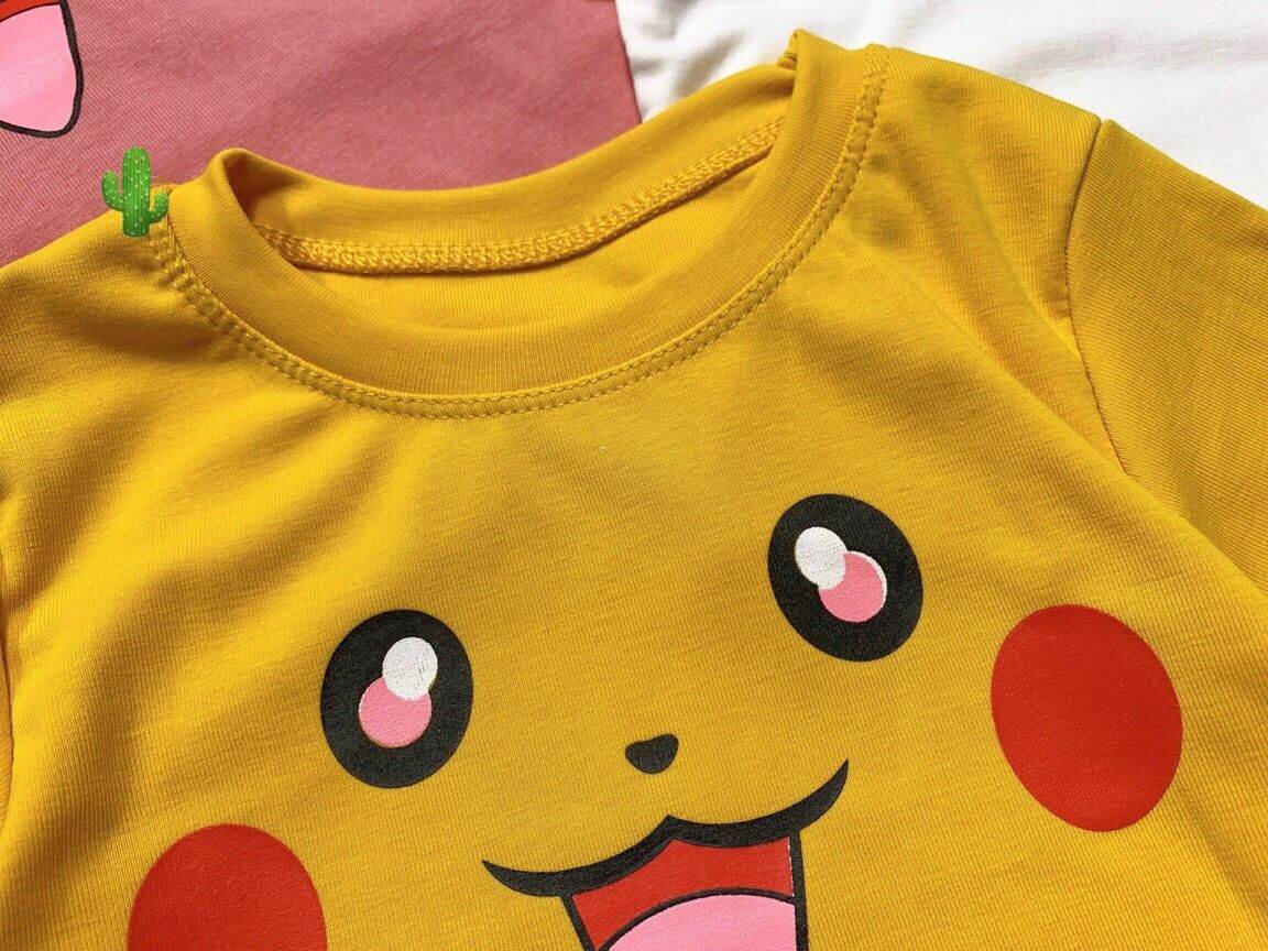 [HCM]Áo croptop tay ngắn pikachu