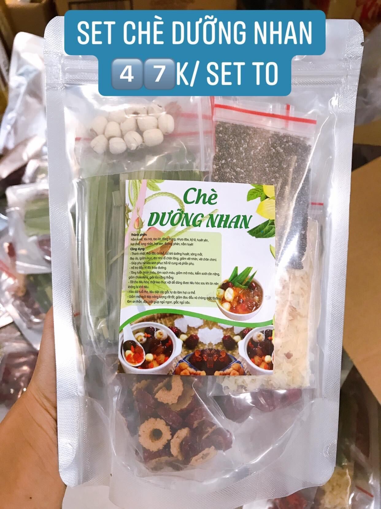 Set chè dưỡng nhan 12 vị