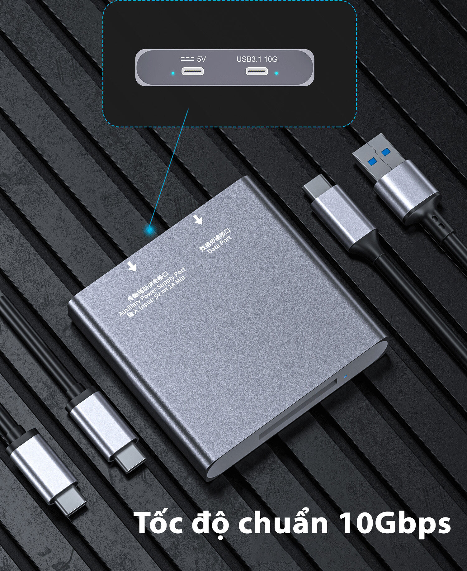 CF Express CFExpress Type-B | Đầu đọc thẻ nhớ CFExpress B USB 3.1 Gen2 High Speed 10Gbps tốc độ cao CF Express Type A Type B Card Reader