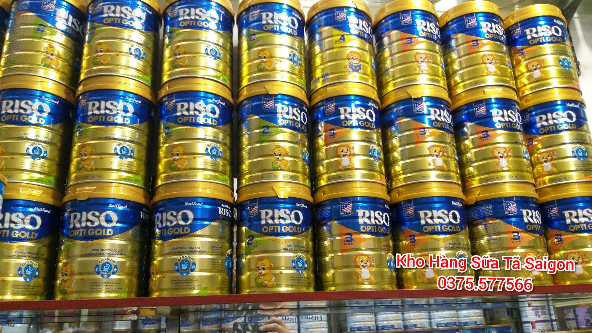 Sữa bột riso opti gold lon 900g của nutifood