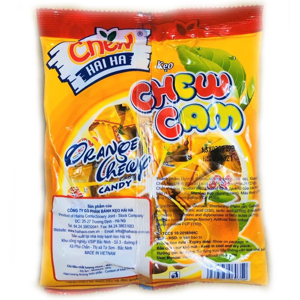 Kẹo Mềm Chew Hải Hà Vị Cam (Gói 105g)