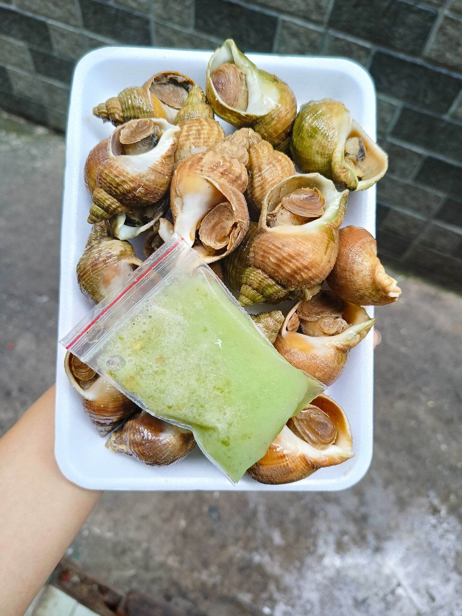 Ốc Bulot khay 500g tặng kèm nước chấm